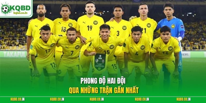 Phong độ hai đội qua những trận gần nhất 